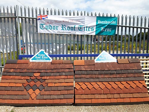 tudor roof tile display