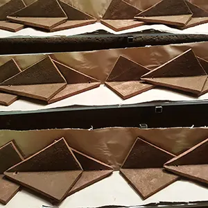 Bespoke clay hip tiles drying