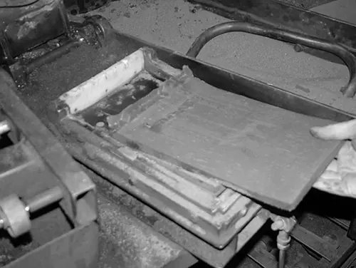 A soft tile removed from the mould
