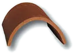 Handmade half round clay ridge tile