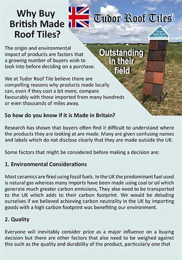 Compelling reasons to prefer British manufacturing leaflet cover