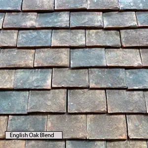 English Oak Blend tiles on a sample panel