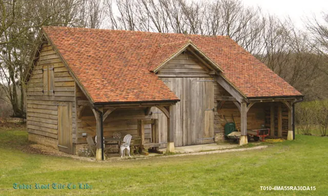 Roof finished in Tudor handmade clay tiles, example 7