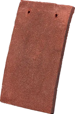 A single Russet Brown handmade clay tile