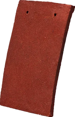 A single Rustic Red handmade clay tile