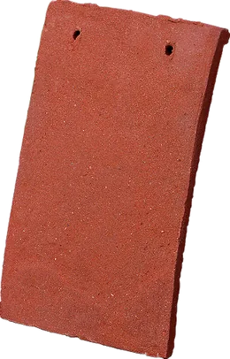 A single Sussex Red handmade clay tile